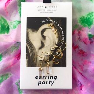 Brand New Luna Norte Earring Party Set of 8 Mix & Match Post & Hoop Earrings